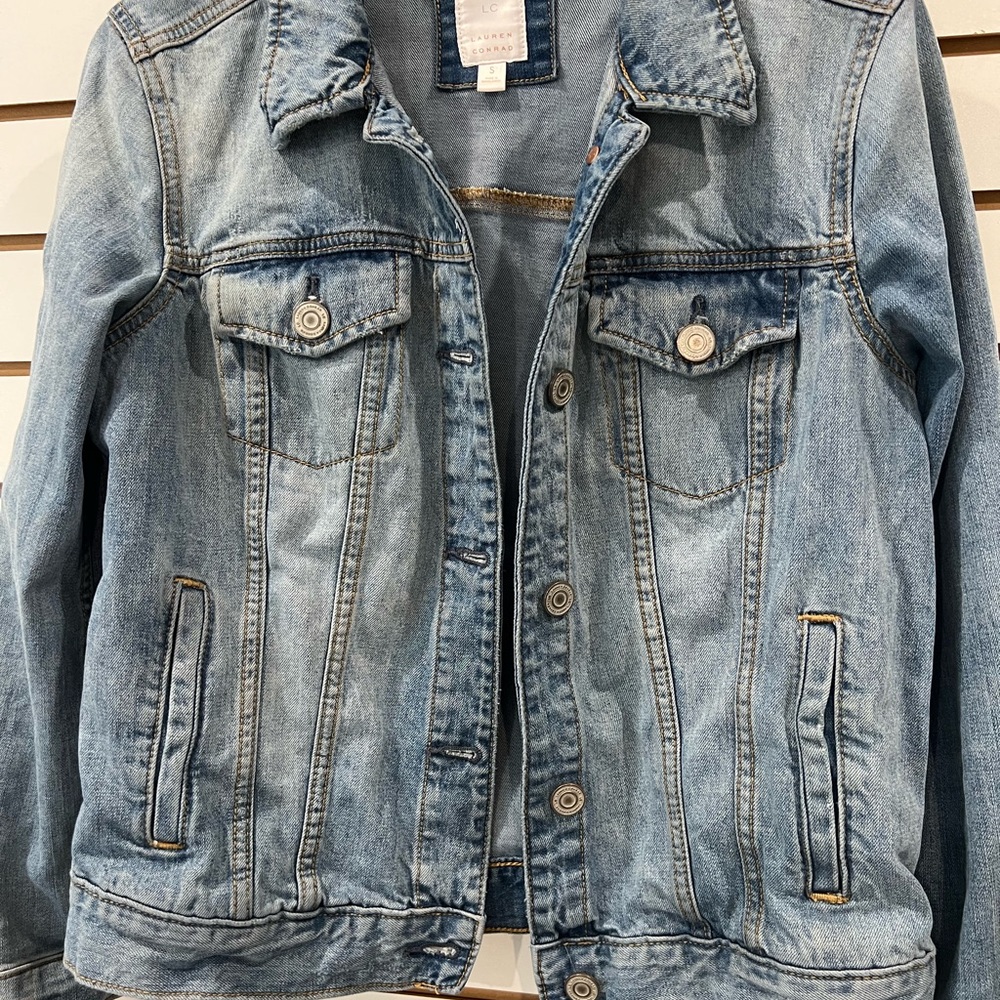 LC Lauren Conrad Light Blue Jean Jacket